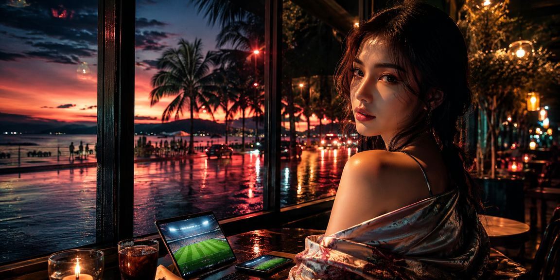 Người dùng theo dõi kết quả cá cược thể thao tại quán cà phê Phú Quốc